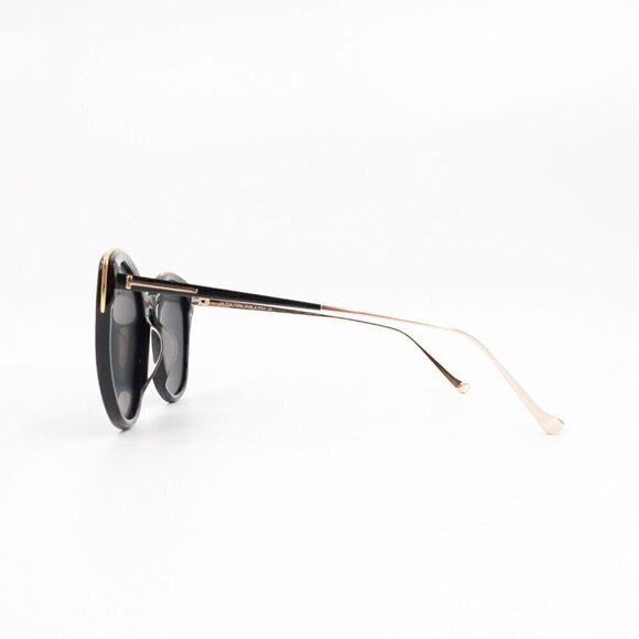 Tom Ford TF641 Round Sunglasses Black and Blue OS - Picture 4 of 16